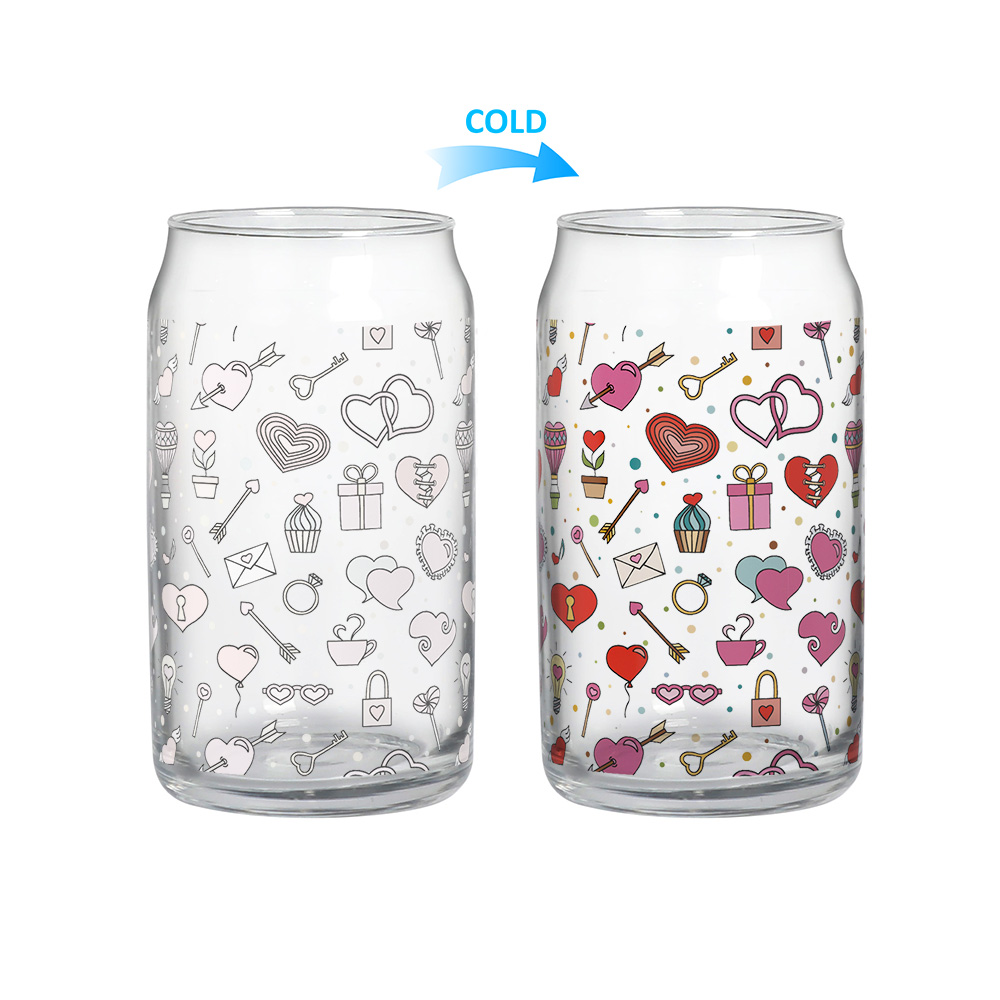 Sublimation Reusable Cold Glass Color Changing Cup