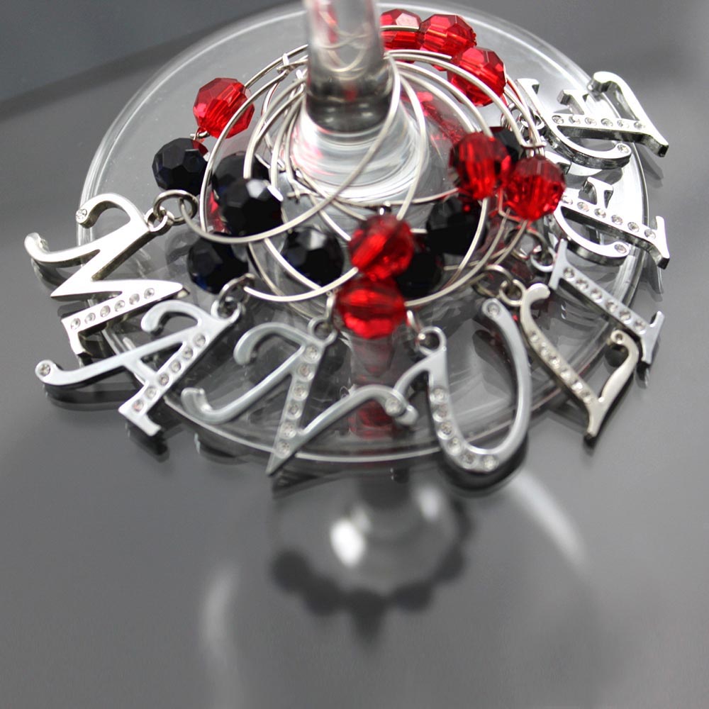 Wine Charms Set ( English Letters Style )