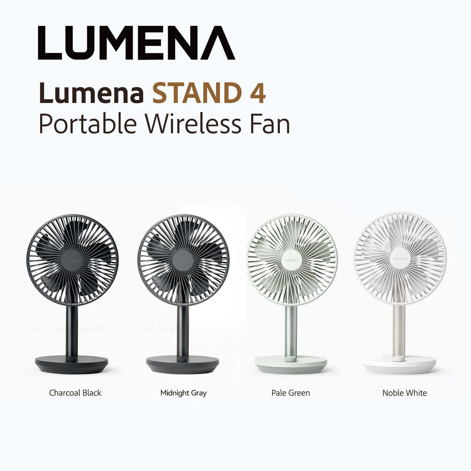 Lumena Stand4 7-inch Oscillating Wireless Table Fan